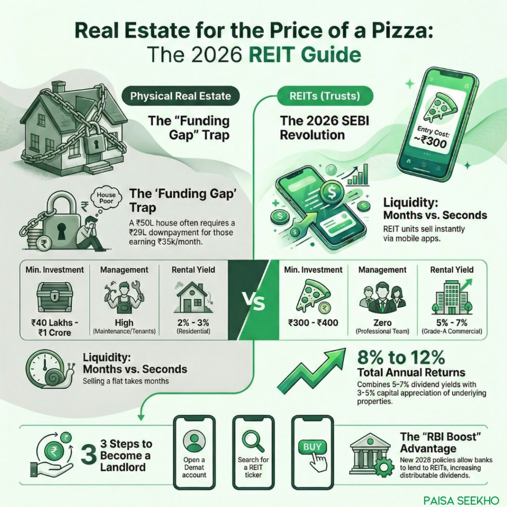 Owning a house may be too expensive but owning property in general doesn't have to be! Explore REIT investment India to know more.