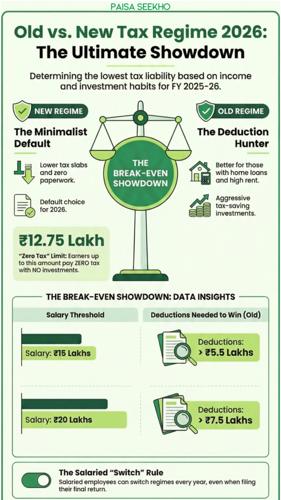 Confused between the Old vs New Tax Regime 2026? We break down the exact math, deductions, and more to help you choose the best option.
