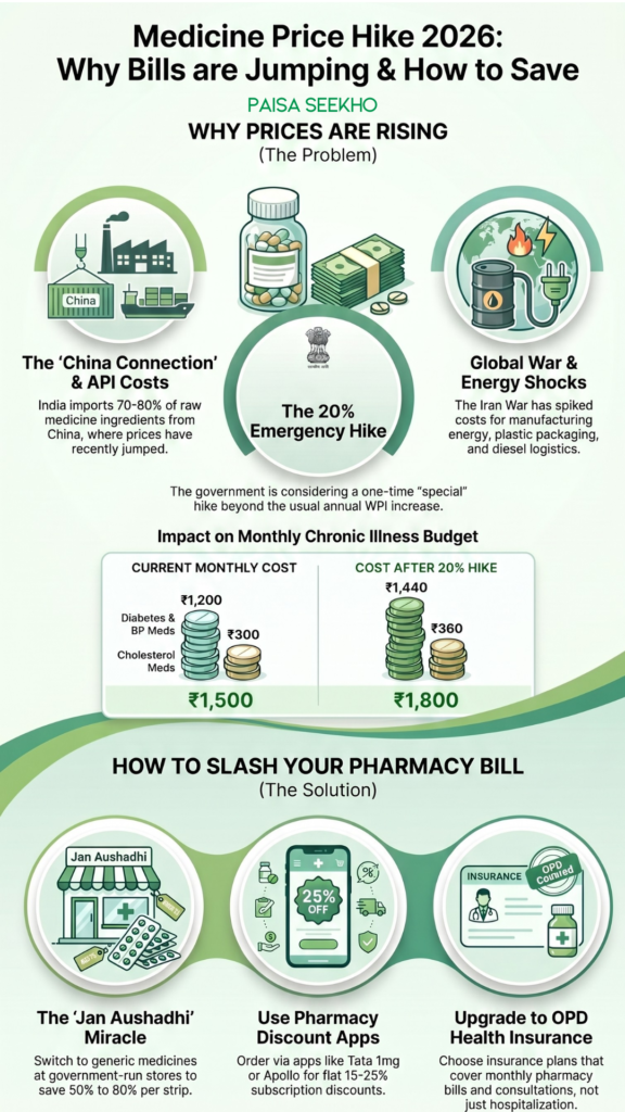 The impact of the Iran War is now being felt in India's pharma sector. Learn about the 10-20% Medicine Price Increase that might happen.