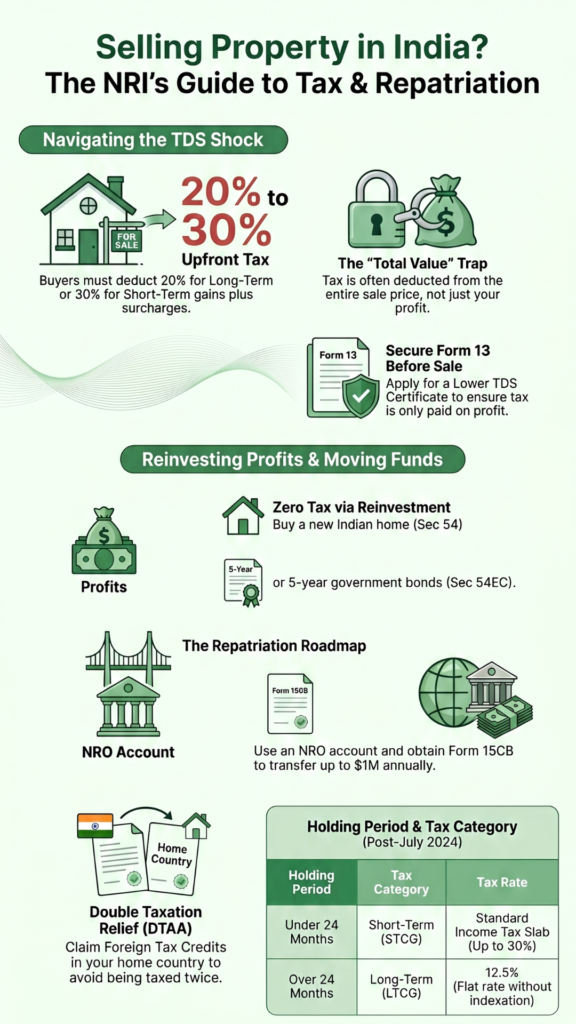 What are the NRI Taxes on Selling Property in India and how can you reduce your capital gains liability legally? Find out everything here!