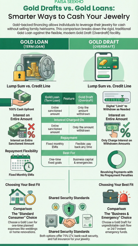 If you're wondering about the difference between gold drafts vs gold loans, here's what you need to know to pick the right option for yourself