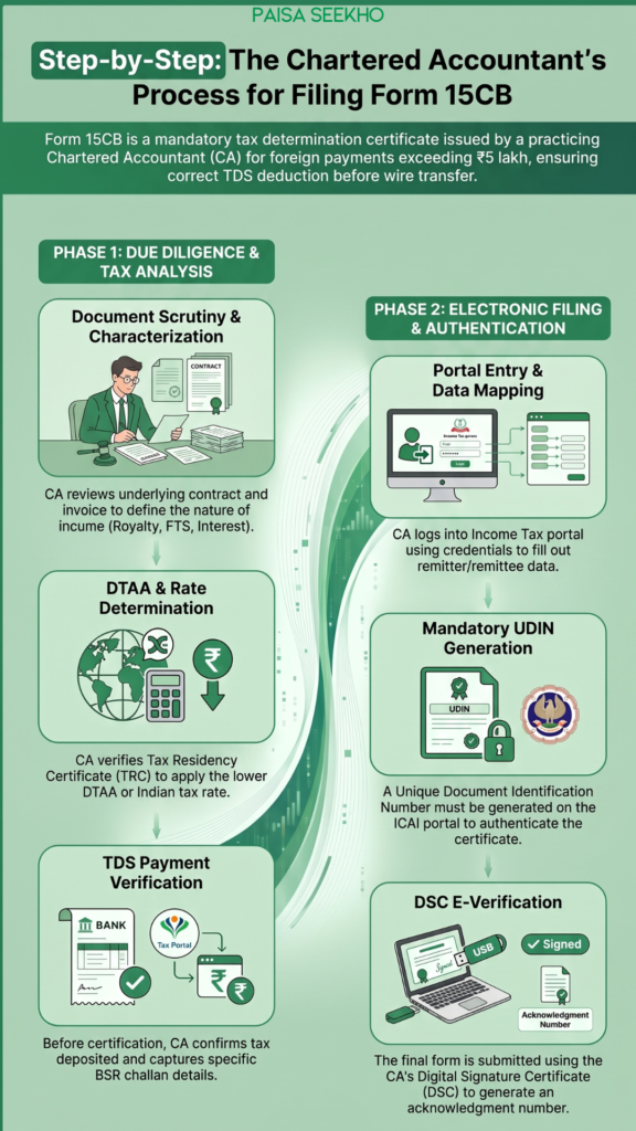 Form 15CB is a Chartered Accountant's certificate required for foreign remittances exceeding ₹5 lakh. Learn what Form 15CB contains.
