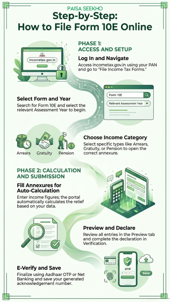 What is Form 10E for Section 89(1) relief, how to fill Form 10E step by step, and how is relief calculated - find out everything here!