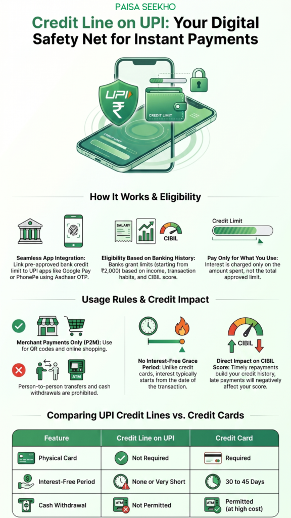 A credit line on UPI lets you borrow money instantly & pay using your UPI. Learn how it works, eligibility costs, & if it is right for you.