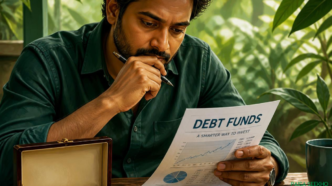 When equity markets turn volatile, show to choose between gold vs debt funds? Learn how each is during volatility, 2026 tax rules, and more.